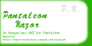 pantaleon mazor business card
